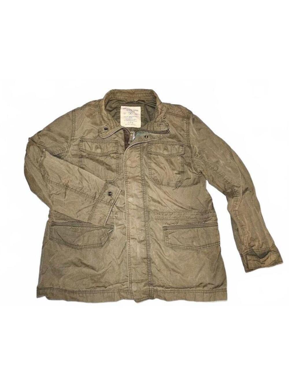 American Eagle Outfitters Men's Olive Green Military Style Jacket Large